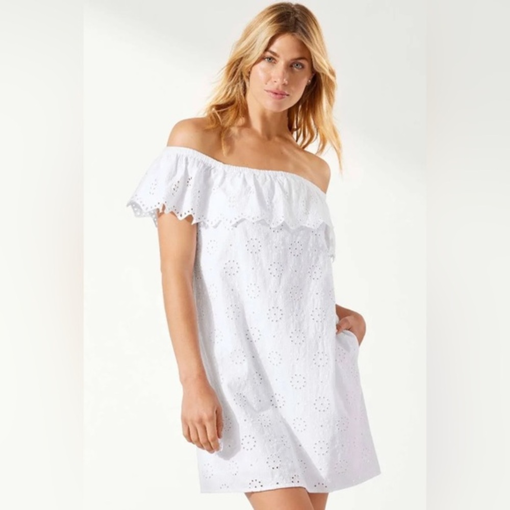 Tommy Bahama Mini Dress White Eyelet
